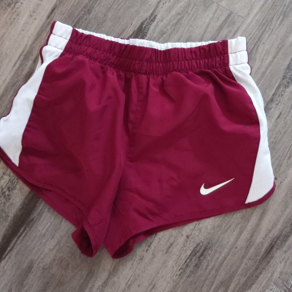 Nike Pants - Nike Dri-Fit Tempo Burgundy Running Shorts Woman